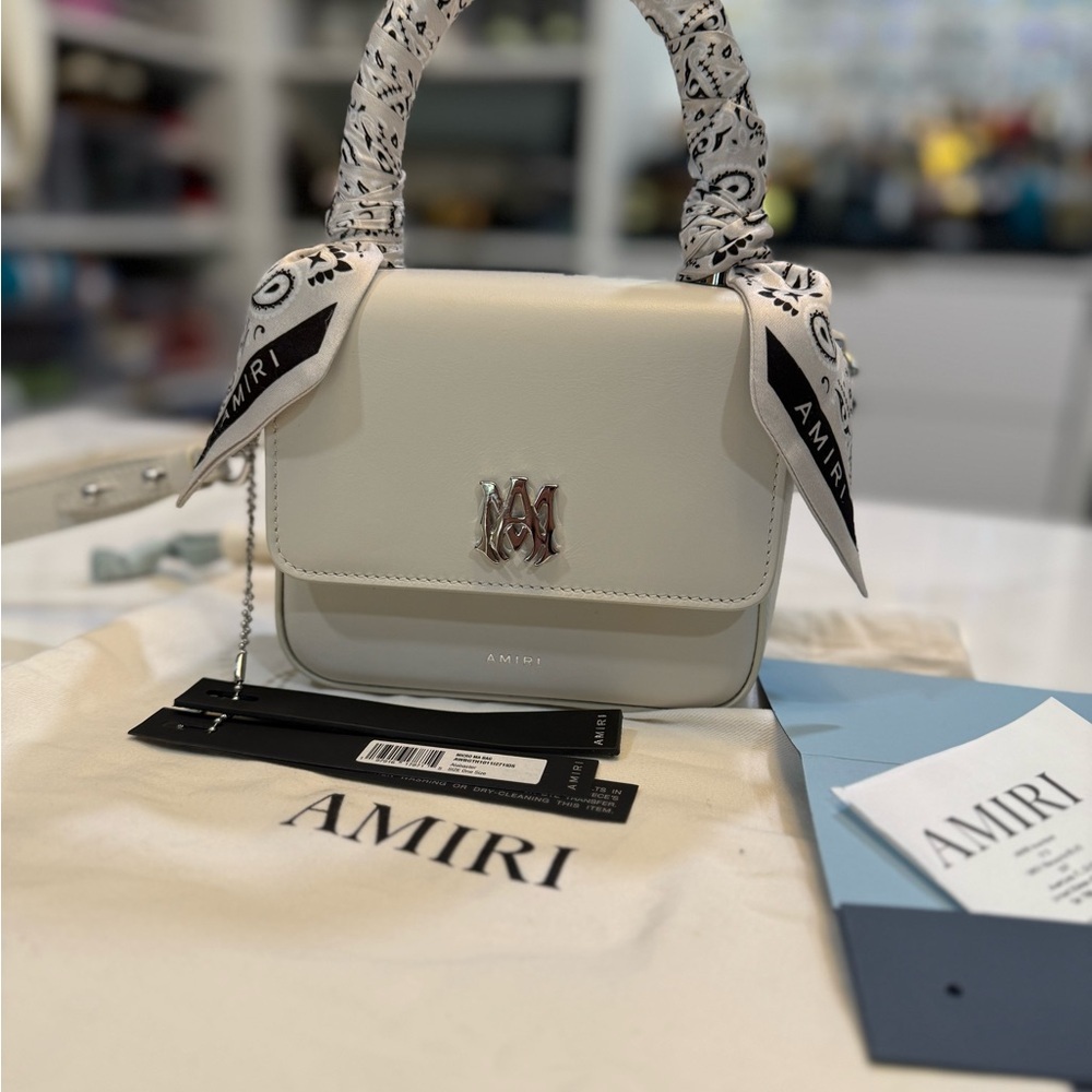 AMIRI White Micro MA  Bag with Logo Accent - New - Picture 2 of 11